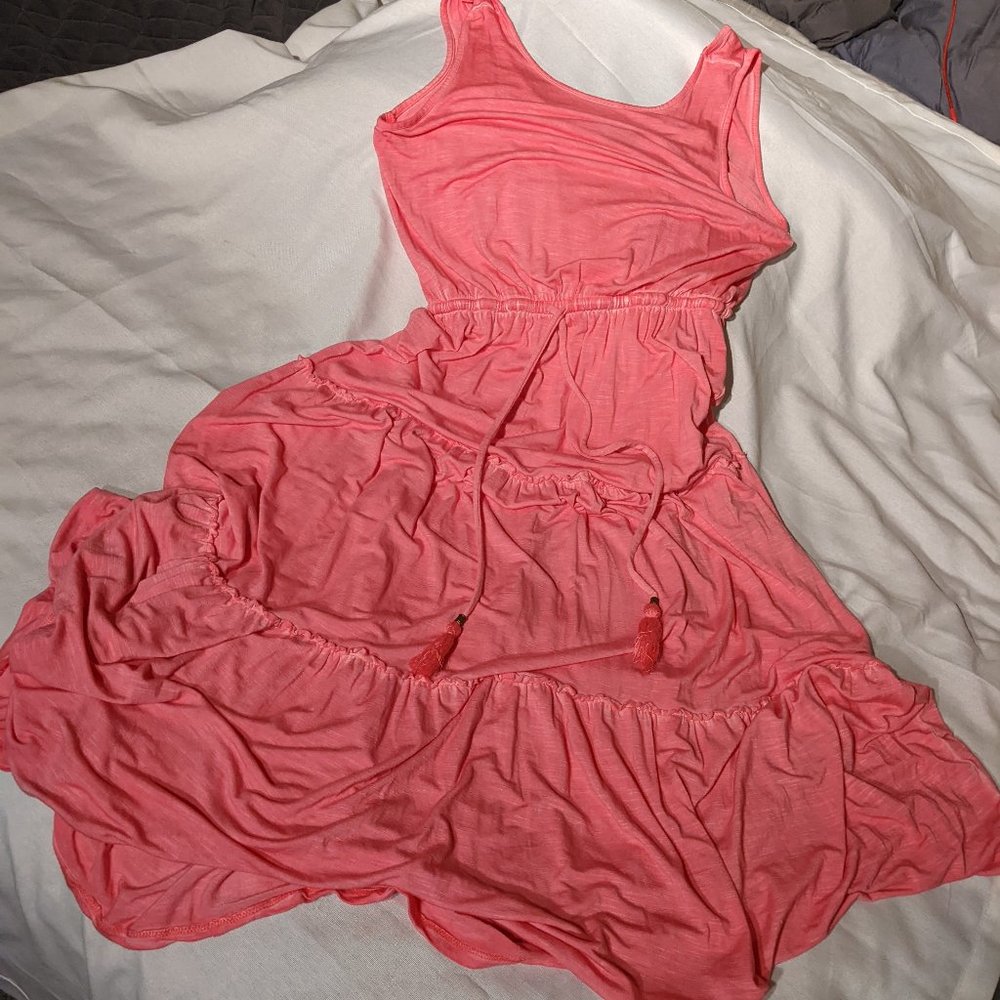 Knox Rose Pink Tiered Sleeveless Dress